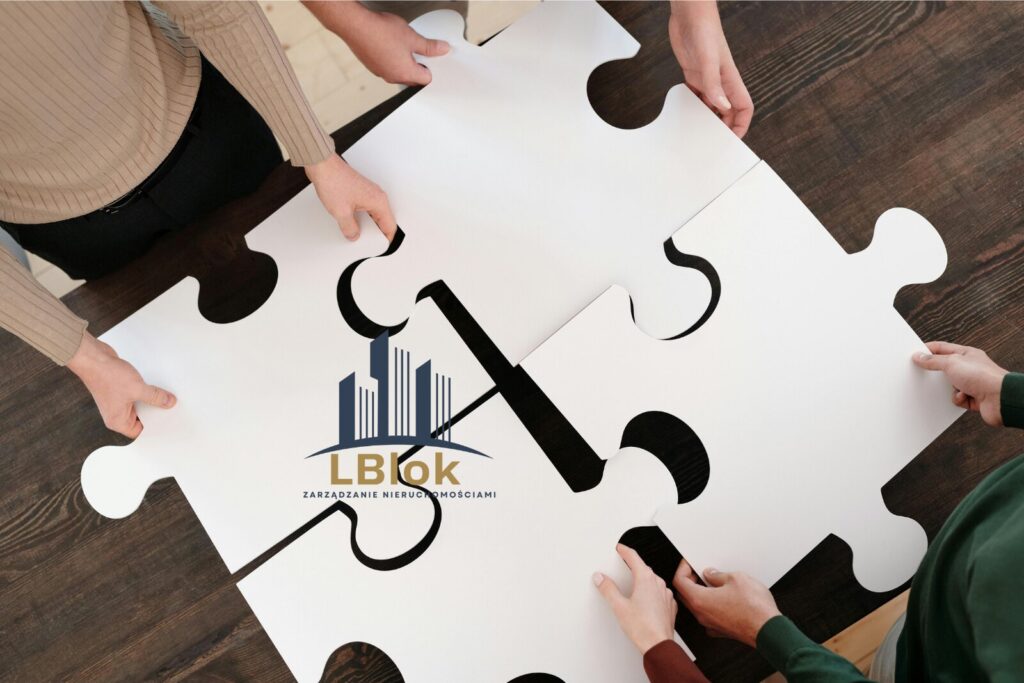 Logo LBlok - obietnica nowoczesnego zarządzania wspólnotą mieszkaniową.